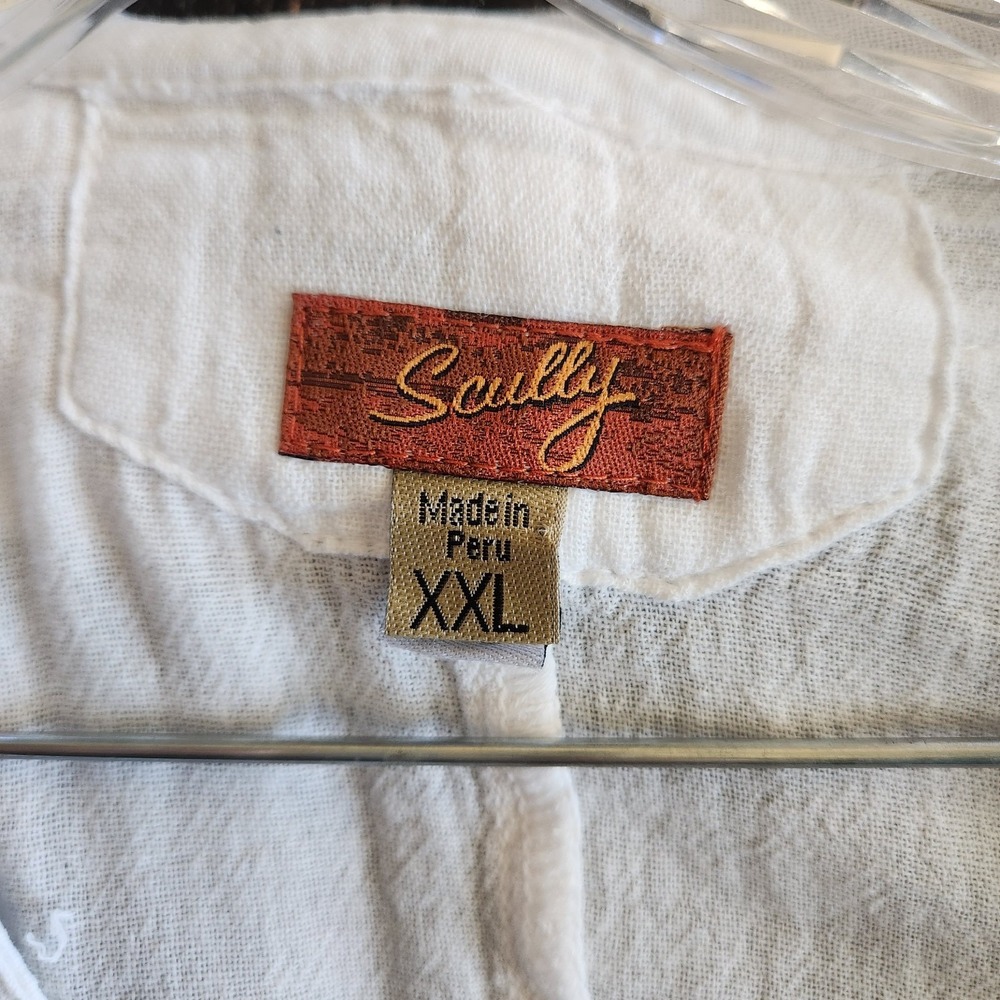 Scully Ruffle Western Shirt Womens XXL Bell Flare Long Sleeves White Cowgirl NWT - Picture 5 of 14